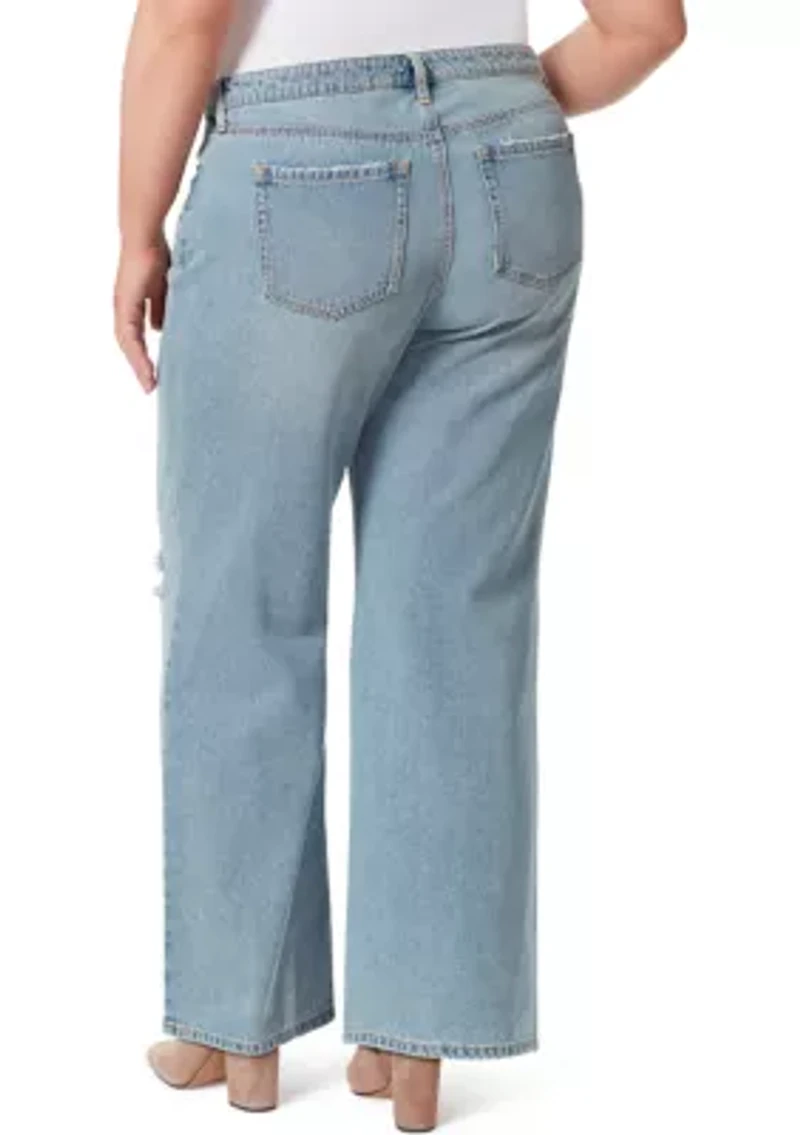Curvy Relaxed Wide Leg Jeans