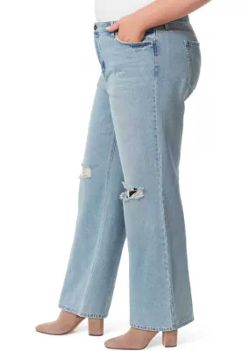 Curvy Relaxed Wide Leg Jeans