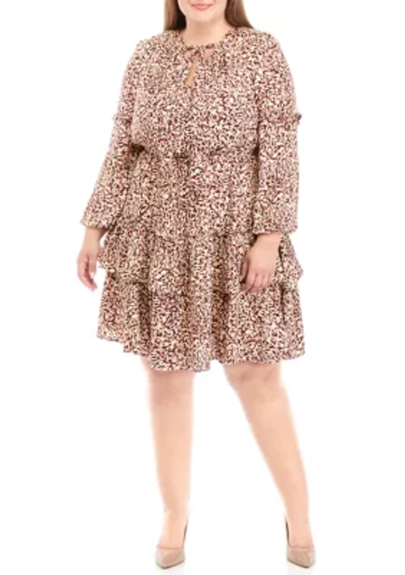 Plus Reina Ruffle Dress