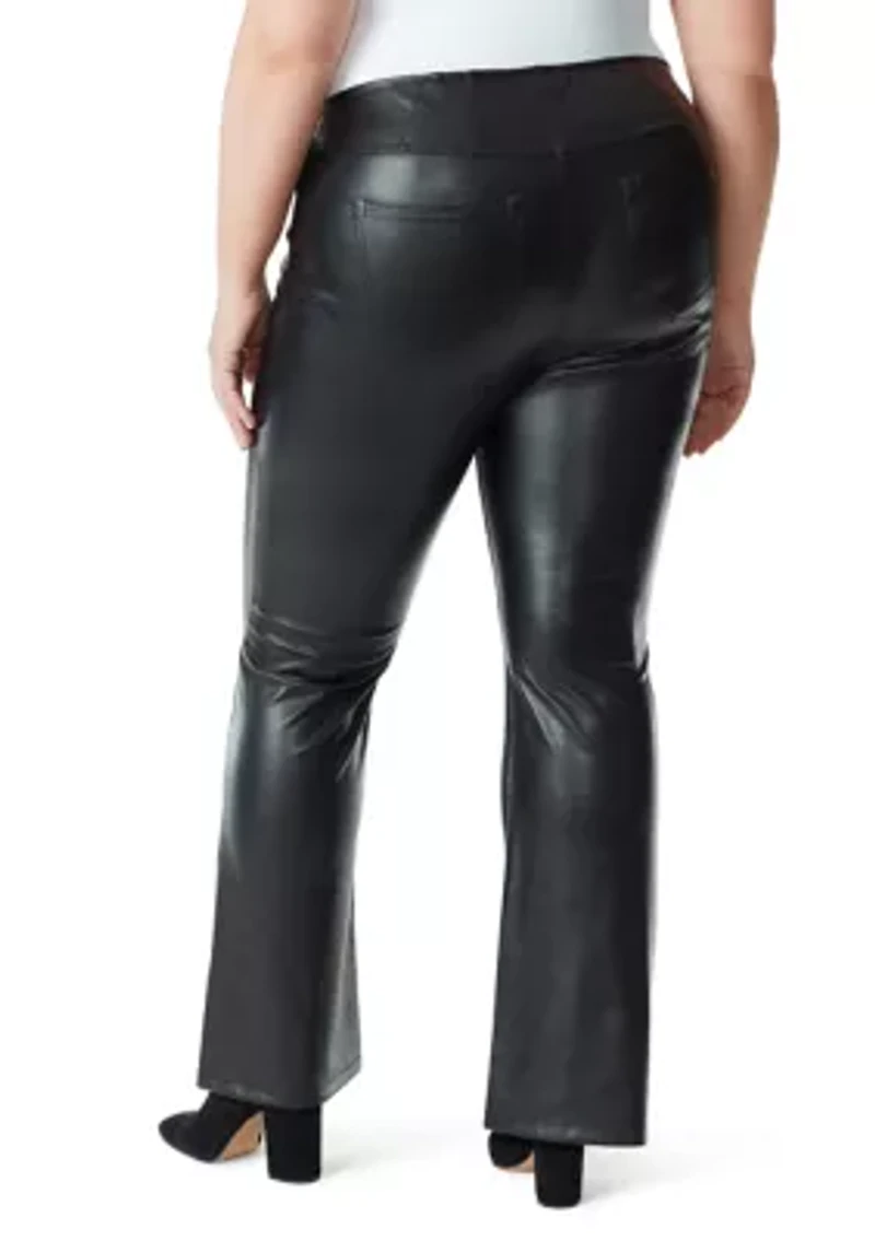 Plus Pull On Flare Jeans