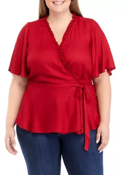 Plus Misha Wrap Top