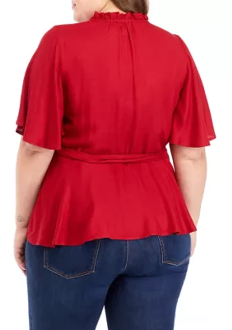 Plus Misha Wrap Top