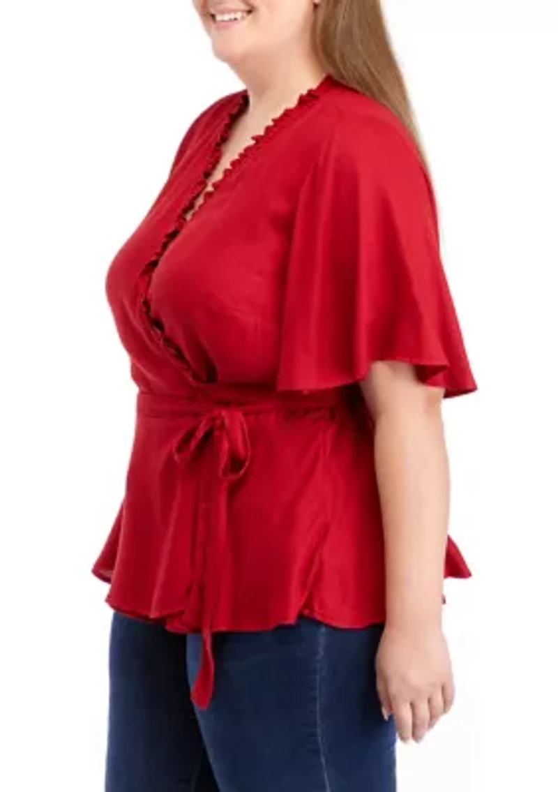 Plus Misha Wrap Top