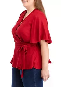 Plus Misha Wrap Top