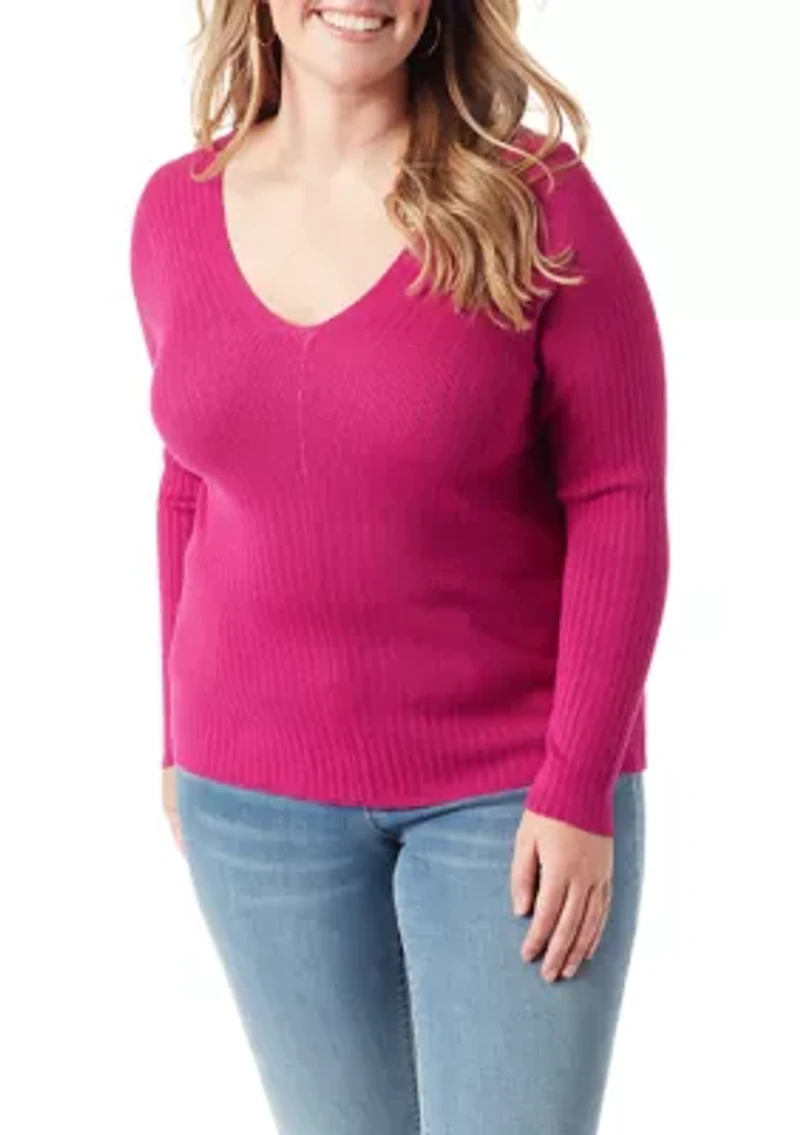 Plus V-Neck Sweater