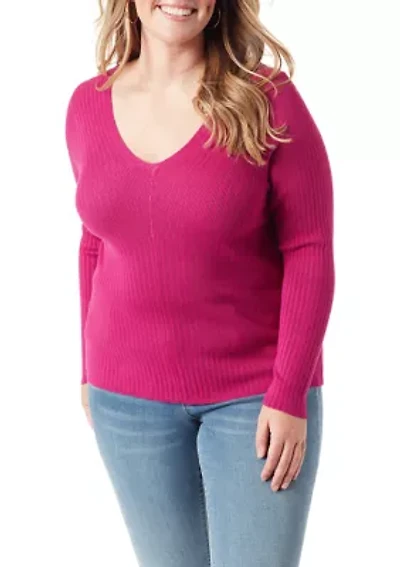 Plus V-Neck Sweater