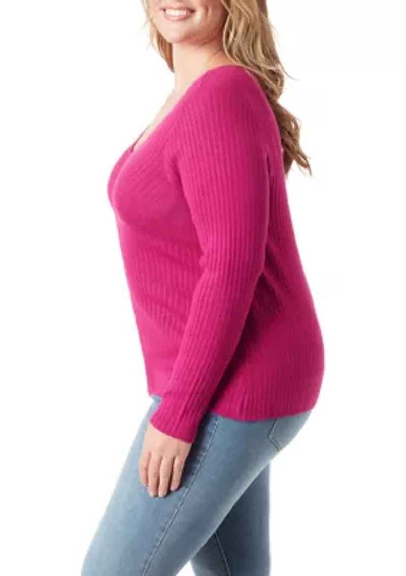 Plus V-Neck Sweater
