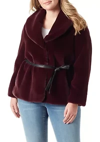 Plus Sire Faux Fur Jacket