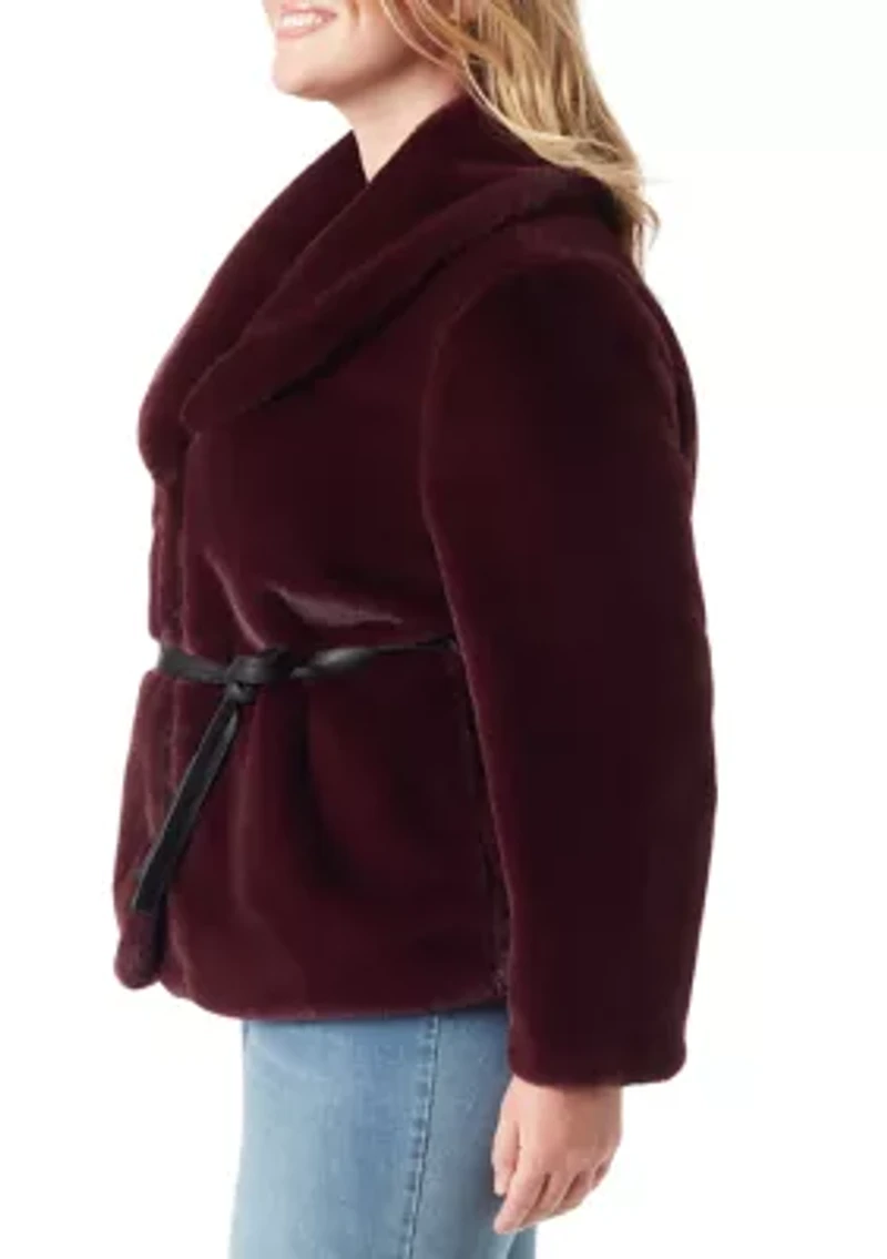 Plus Sire Faux Fur Jacket