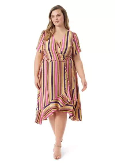 Plus Varsha V-Neck Wrap Dress