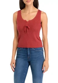 Johanna Lace Front Sweater Tank