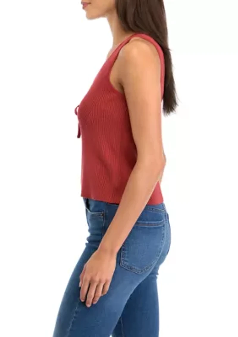 Johanna Lace Front Sweater Tank