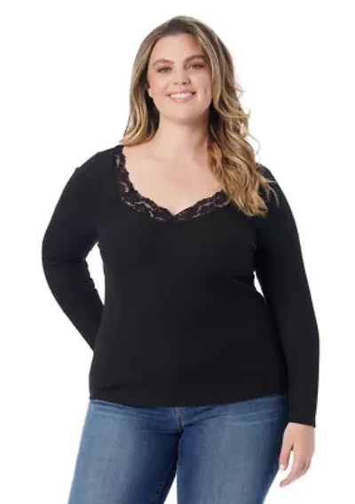 Plus Laurel Long Sleeve Knit Top