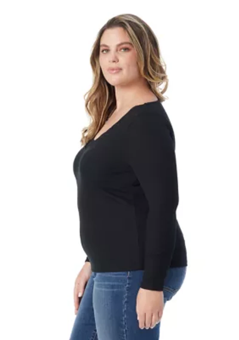 Plus Laurel Long Sleeve Knit Top