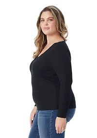 Plus Laurel Long Sleeve Knit Top