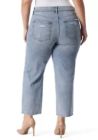 Curvy High Rise Slim Straight Jeans