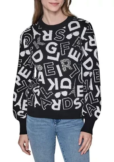 Karl Allover Logo Sweater