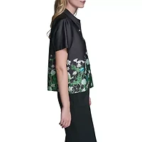 Border Printed Camp Shirt