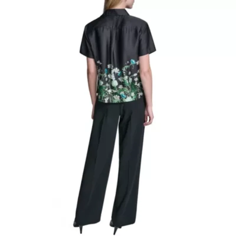 Border Printed Camp Shirt