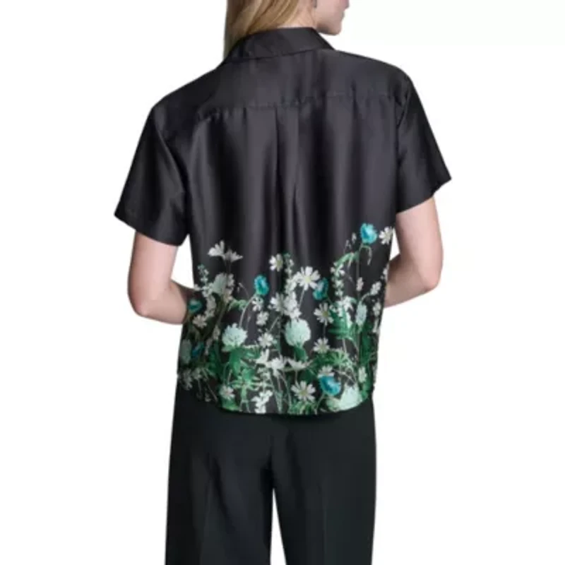 Border Printed Camp Shirt