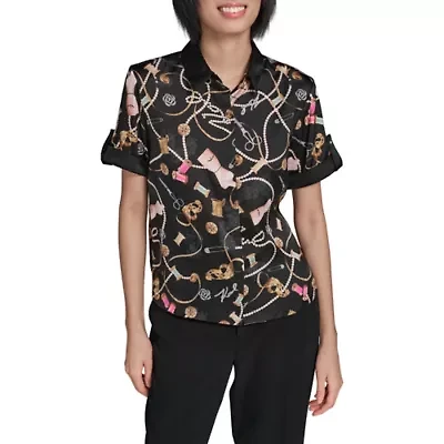Printed Short Sleeve Camp Shirt
