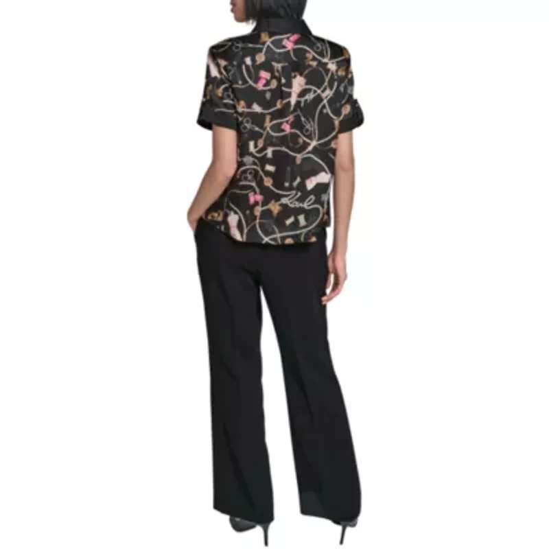 Printed Short Sleeve Camp Shirt