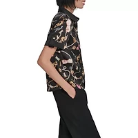 Printed Short Sleeve Camp Shirt