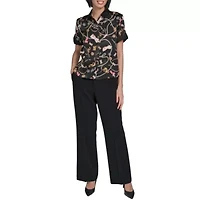 Printed Short Sleeve Camp Shirt