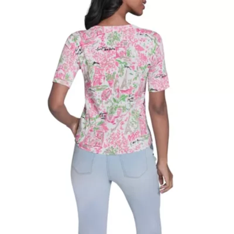 Printed V-Neck Sweater