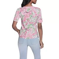 Printed V-Neck Sweater