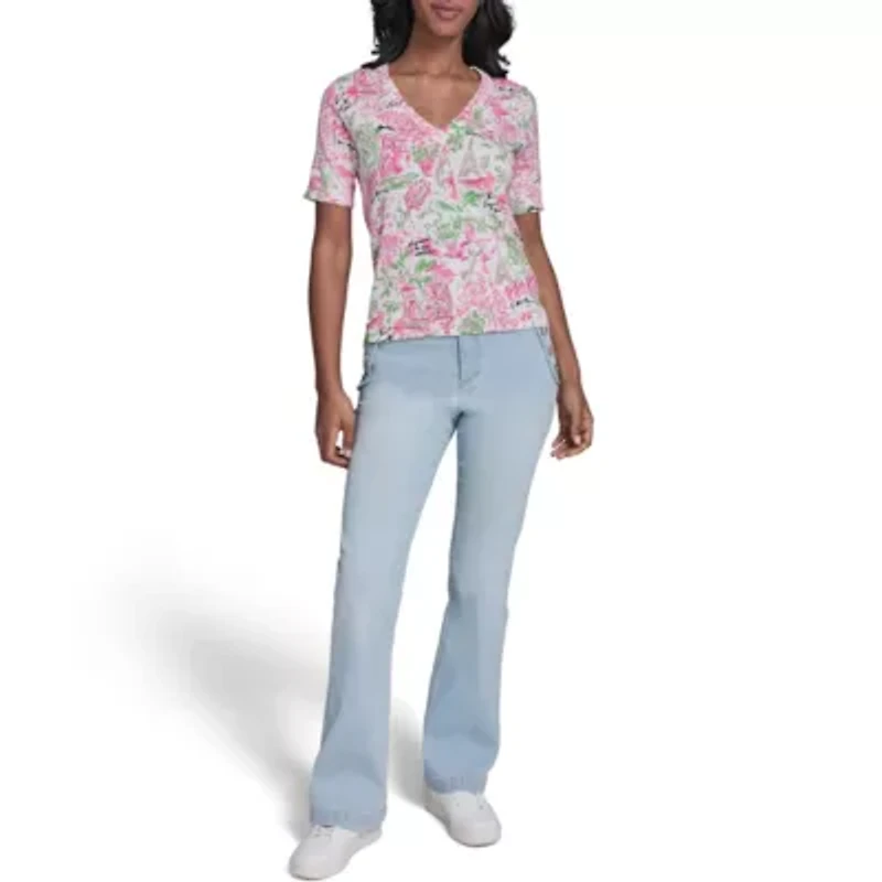 Printed V-Neck Sweater