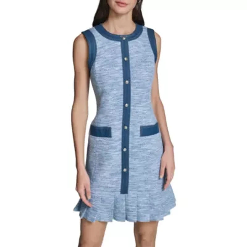 Denim Tweed Dress