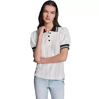 Floral Eyelet Knit Top