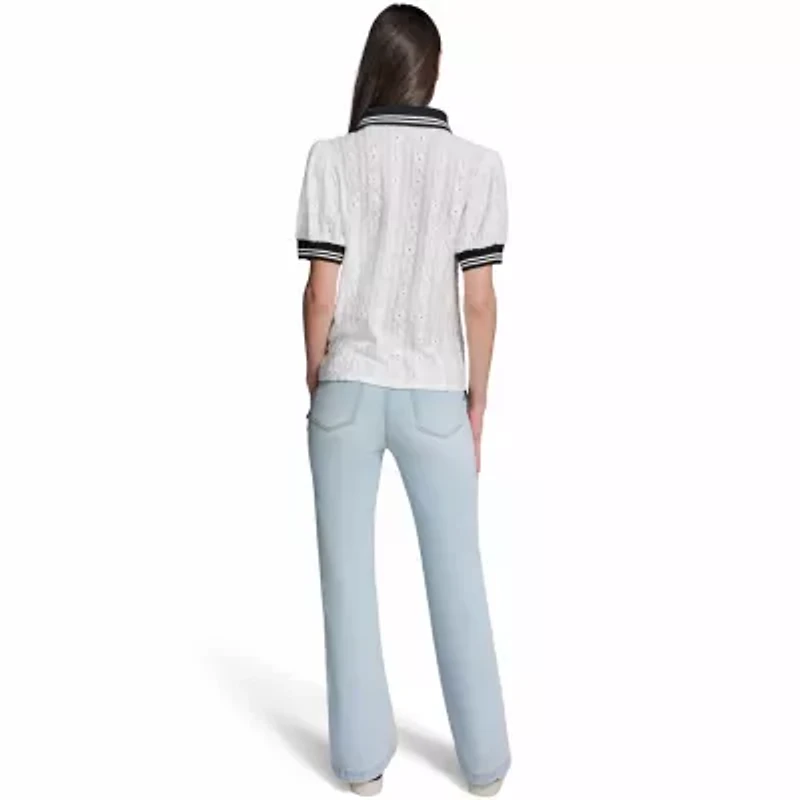 Floral Eyelet Knit Top