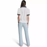 Floral Eyelet Knit Top
