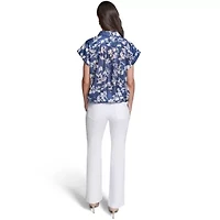Printed Burnout Bungee Blouse