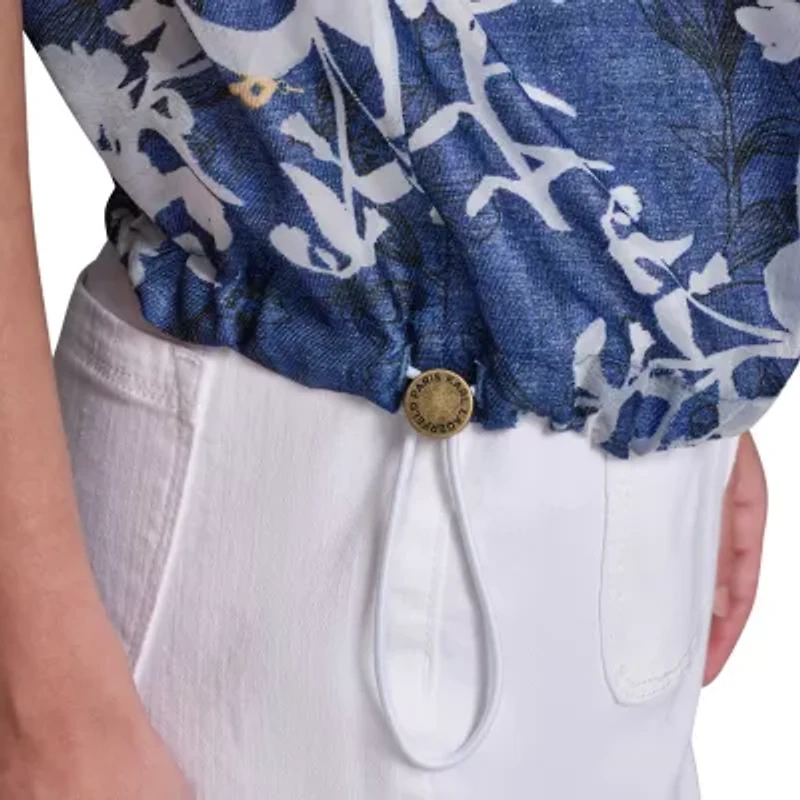 Printed Burnout Bungee Blouse