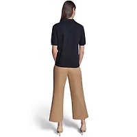Johnny Collar Short Sleeve Sweater
