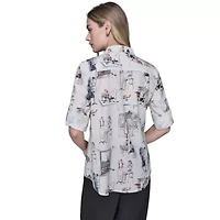 Allover Print Button Down