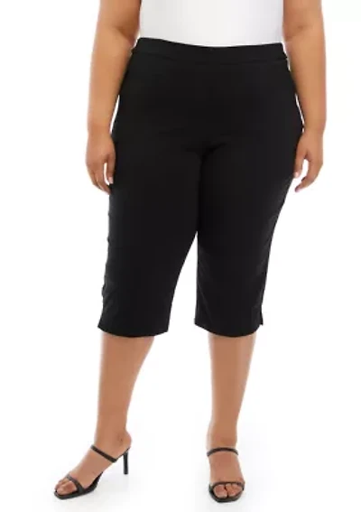 Plus Solid Capris