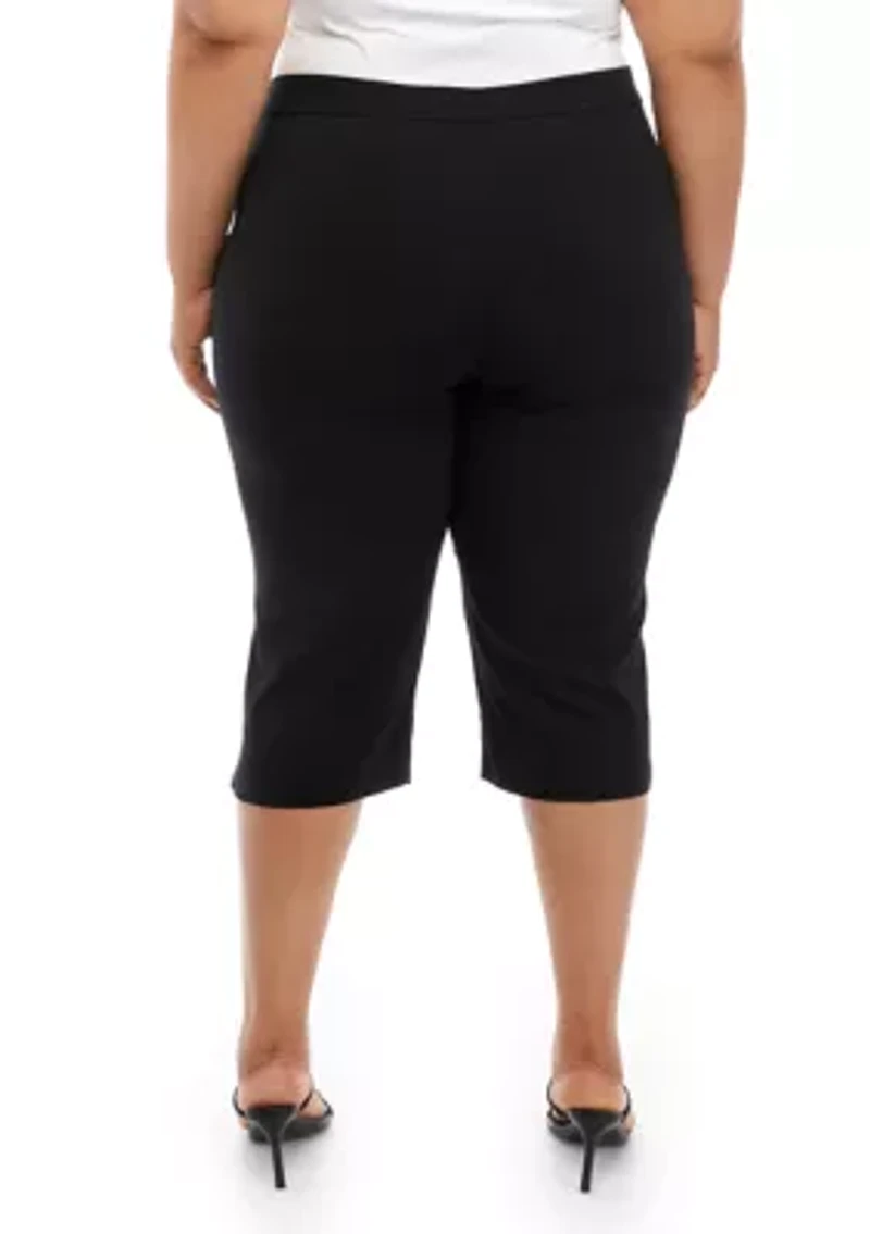 Plus Solid Capris