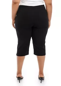 Plus Solid Capris