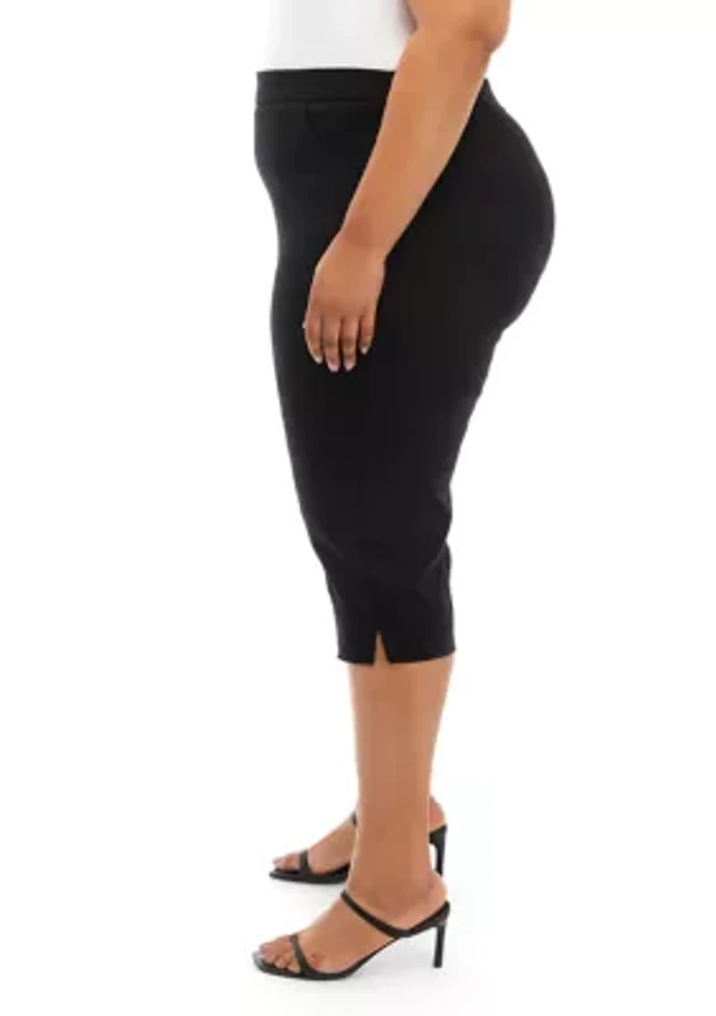 Plus Solid Capris