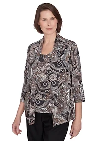 Women's Classics Paisley Lurex Two One Top