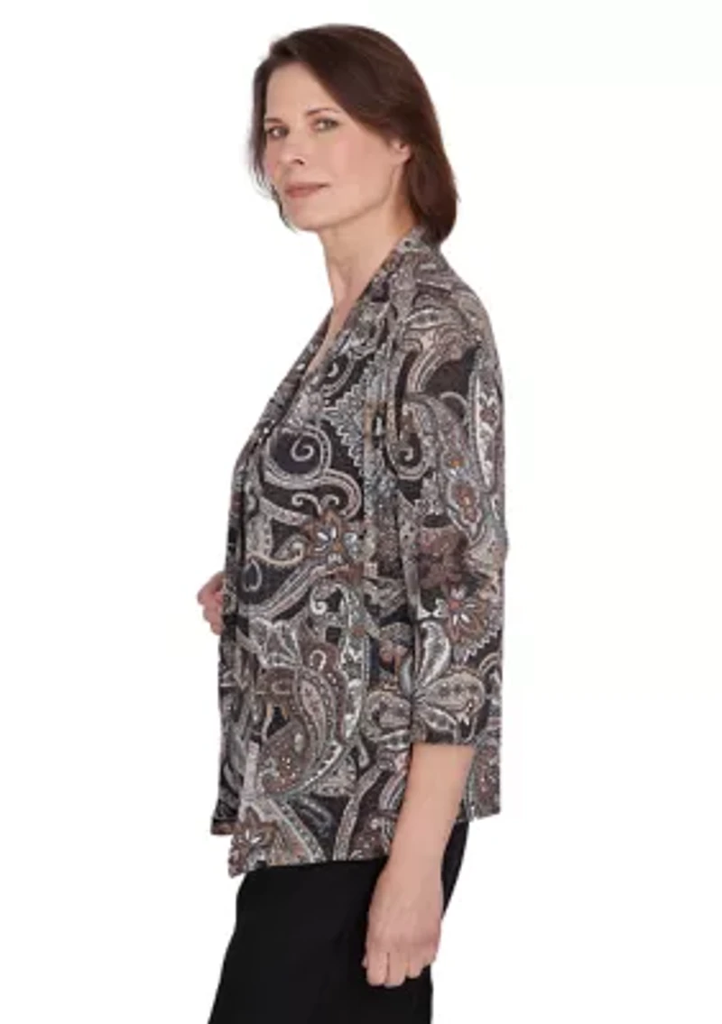 Women's Classics Paisley Lurex Two One Top