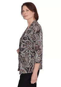 Women's Classics Paisley Lurex Two One Top