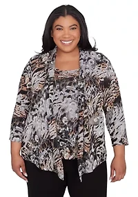 Plus Classics Animal Two One Sweater