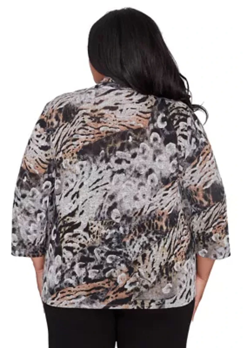 Plus Classics Animal Two One Sweater