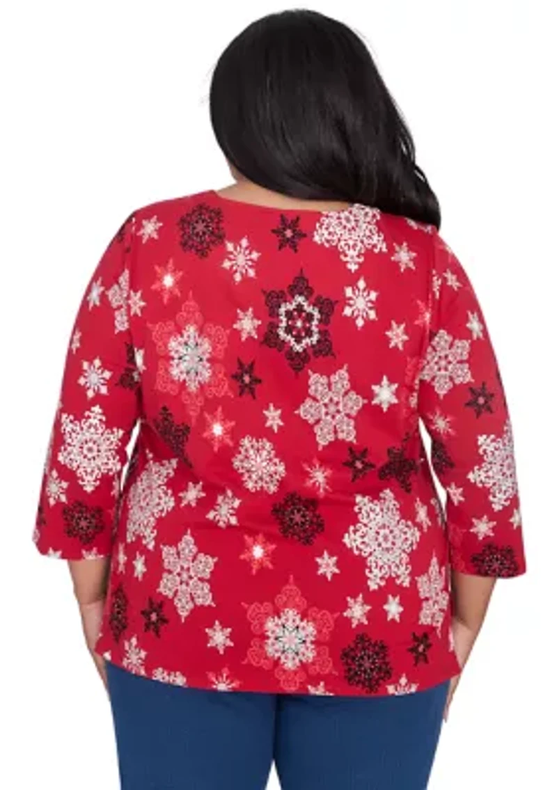 Plus Classics Snowflakes Top
