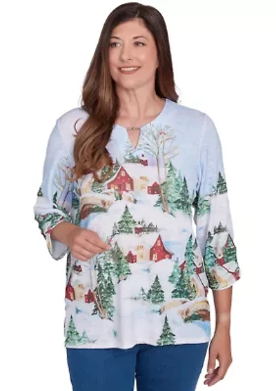 Petite Classics Winter Wonderland Scene T-Shirt